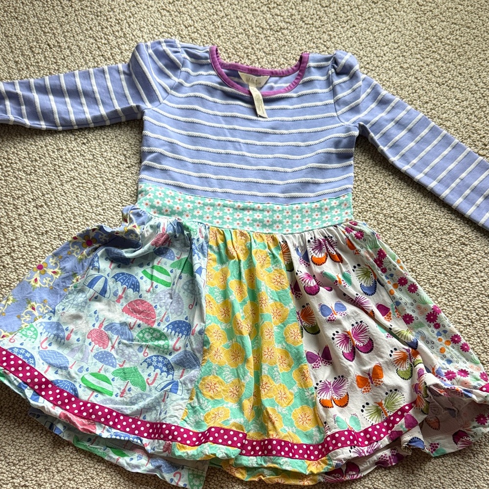 Matilda Jane Girls' Multi-Pattern Long-Sleeve Twirl Dress